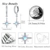 Star Moonstone Earrings for Women 925 Sterling Silver Star Moonstone