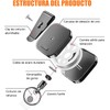 2PCS Carretes Retráctiles, Llavero Retráctil, Clip Retráctil para Tarjetas de