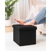 B FSOBEIIALEO Folding Storage Ottoman Cube Linen Ottomans for Living