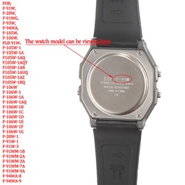 Resin Replacement Strap Compatible with Casio F-91W F91W Waterproof Watch Strap, Resin, No Gemstone