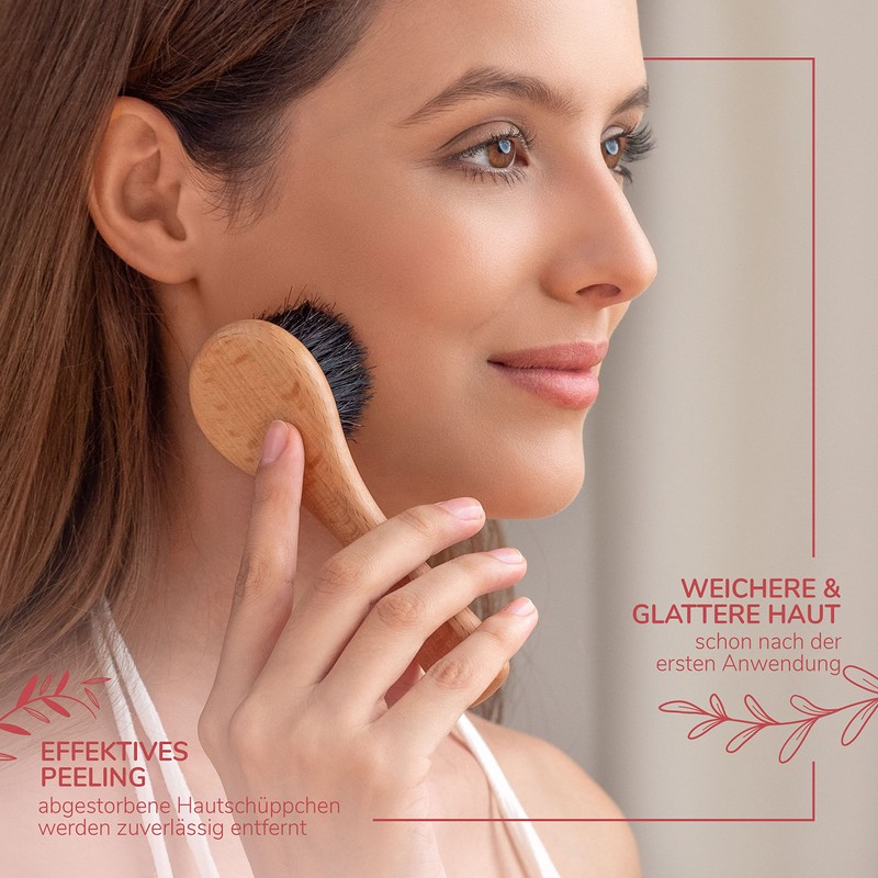 lampox Body Brush, Face Brush with Fine Copper Wires, Copper