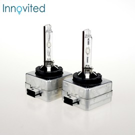 HID Xenon Low Beam Headlight Replacement Bulbs by Innovited - (Pack of two bulbs) - D3S D3R - 6000K