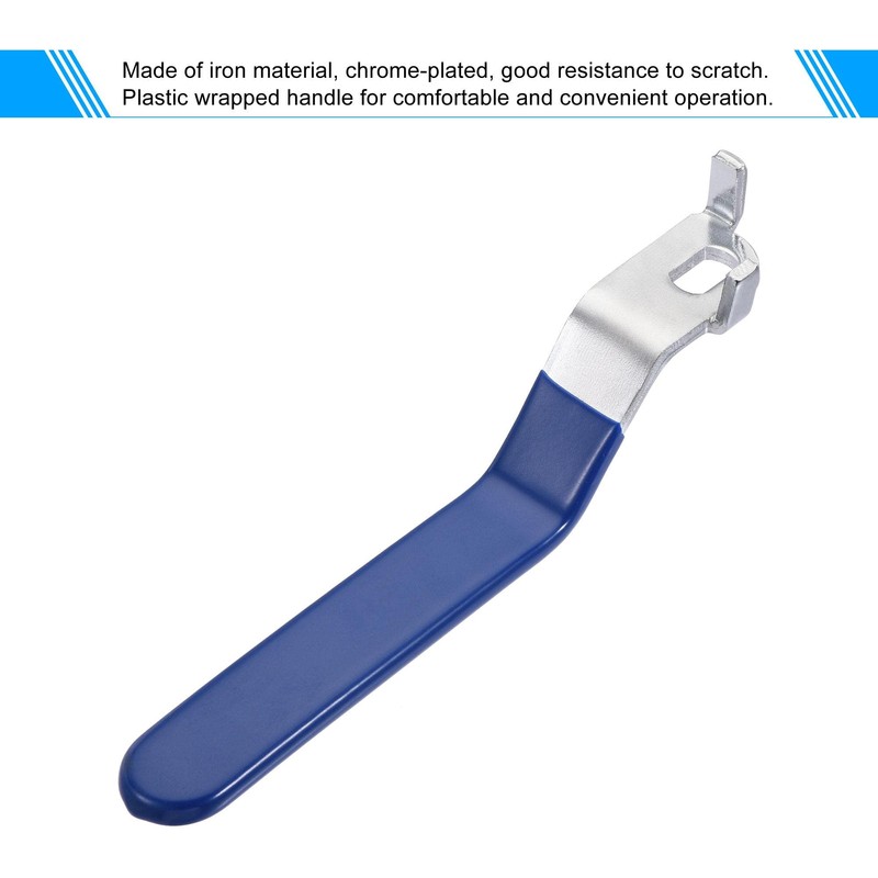 sourcing map Lever Handle Chrome Plated Iron Replacement Quarter Turner