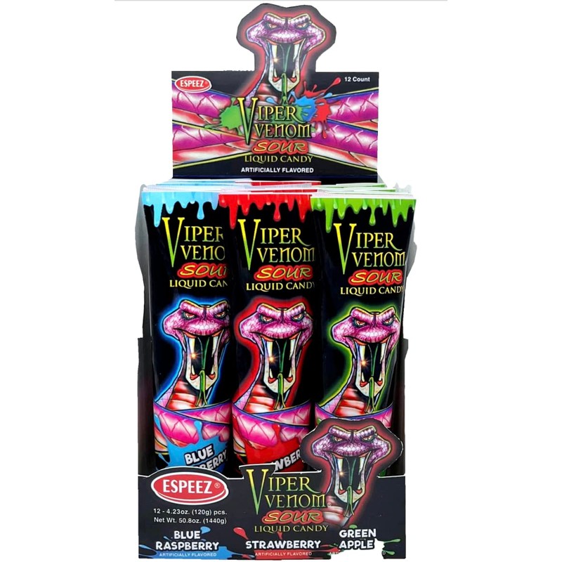 PKM CANDIES - 3 Pack Assorted Viper Venom Sour Squeeze