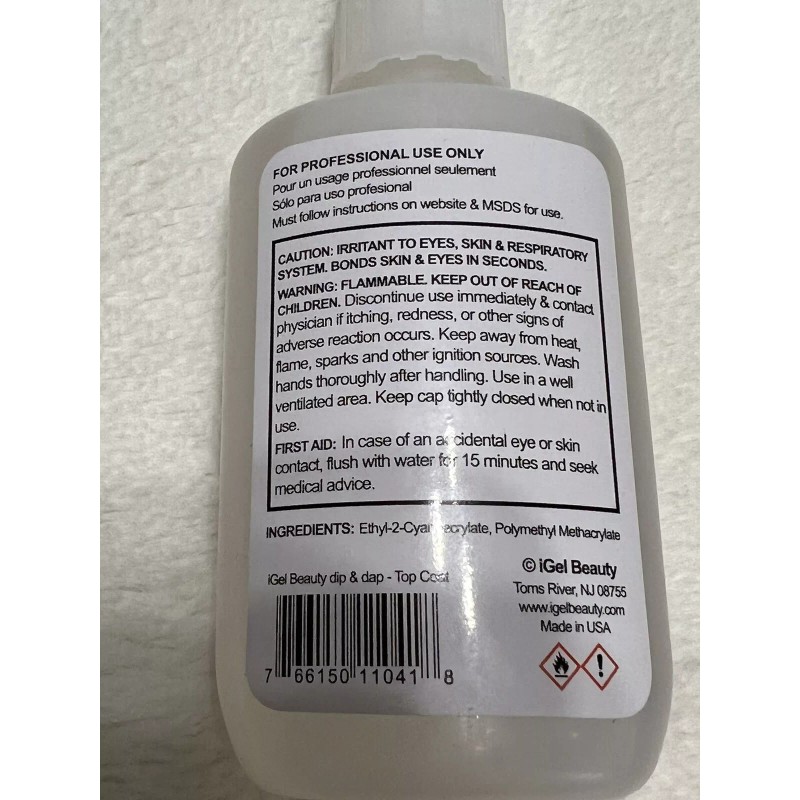 Igel Beauty Dip & Dap-4 Top Coat 2 Oz Refill