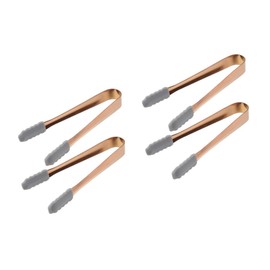 Alipis 2sets Stainless Steel Ice Cube Tongs for Cooking Multi-Purpose Food Tongs Easy to Store and Portable 2pcs*2