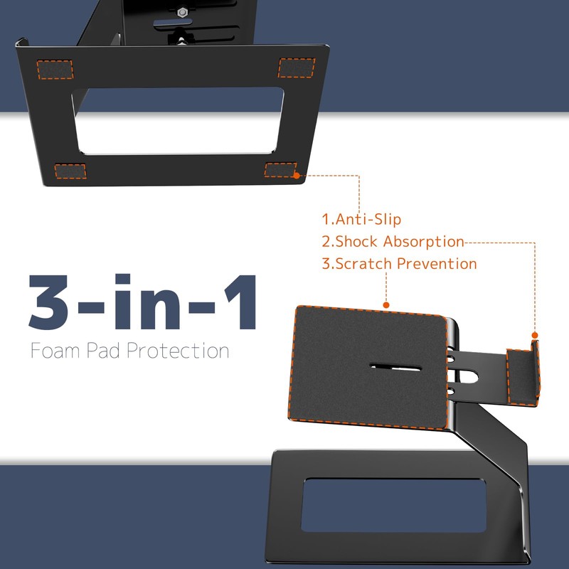 PUTORSEN Desk Speaker Stands,Desktop Speaker Stands for Most Small &