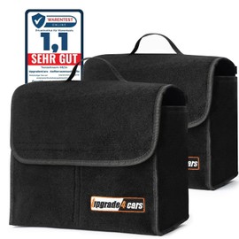 Upgrade4cars 2 x Car Boot Bag Felt Car Boot Organiser for Tools and Car Care Small Felt Bag with Optional Velcro Fixation