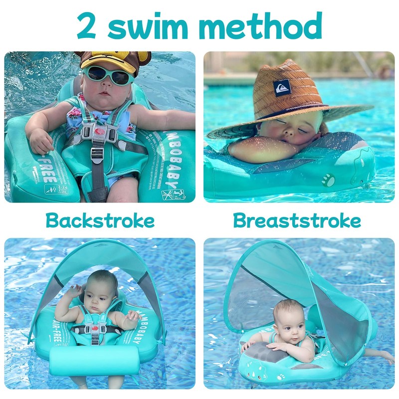 Mambobaby Float with Canopy and Tail New Upgraded Non-Inflatable Baby