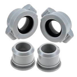 Replacement Coupling Screw Nut Connector and Nipple for B/C Water Pipe, Compatible with Cole-Man, Lay-Z-Spa, 2 x 2B/C Seals Gaskets Washers