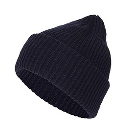 WITHMOONS Ribbed Knit Beanie Winter Hat Slouchy Watch Cap GZ50019 (Navy)