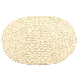 Stylish Braided Corded Oval Placemat, Set of 4 (12"x18" Oval, Taupe)