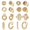 Kakonia 8 Pairs Clip On Earrings for Women Gold Clip