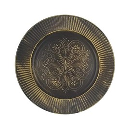 Pomp Patina 13” Inch Diameter Brown & Gold Charger Plates (12 Pack) | Decorative Chargers That Will Capture Your Imagination | Easy Care + Premium Plastic