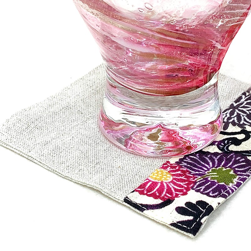 Kubakasaya Ryukyu Beni-shaped Coaster Okinawa Souvenir Red Coaster Cream 1