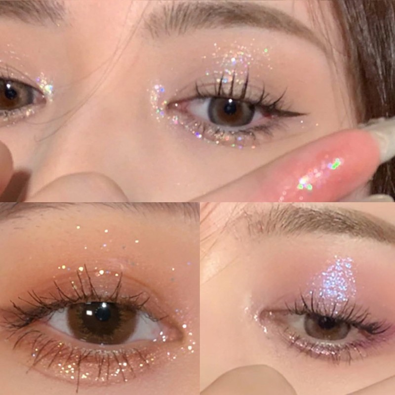 KARLOR Glitter Eyeshadow Liquid, 3 Pieces Glitter Eyeshadow Liquid Eyeshadow