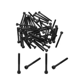 MroMax 50Pcs M3 x 30mm Socket Head Cap Screw Bolts, Grade 12.9 Alloy Steel, Black Oxide Finish, Metric Allen Hex Drive, Partially Thread, for Use in Various DIY Projects