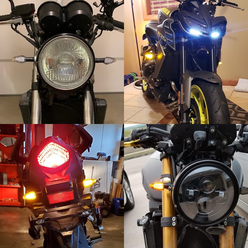 JMTBNO 4 x Motorcycle Indicator E Approved 14 LED Running