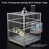 Automatic Acrylic Bird Feeder No Mess Bird Feeder Cage for