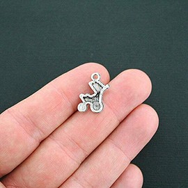SET 50 Baby Carriage Charms Antique Silver Tone Charms Pendants DIY for Necklace Bracelet Jewelry Making Scrapbooking and Crafting