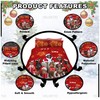 VELVETIO Xmas Dogs Duvet Cover Set with Pillowcase, Soft Printed