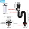 Siphon with Drain Fitting, Sink Plug Closure, Syphon Bathroom Sink,