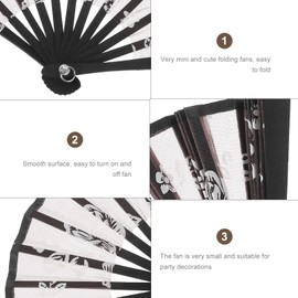 jojofuny Miniature Paper Handheld Fans, Miniature Doll Folding Hand Fan, DIY Mini Fan, Tiny Folding Fan, Micro Landscape Fans, Photography Props for Dollhouse Accessories