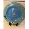 K.I.C. Fish Shells Waves Sun Starfish Green Rim Blue Dinner