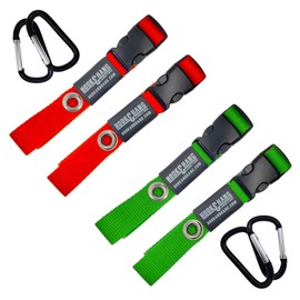 SECURE IT QUICK - Hook & Hang Strap Storage & Organizer - Hang Hoses, Cords, Tools, Drills, Ladders & More. Universal Handle Included. (Extreme II - (2) Green (2) Orange Straps)