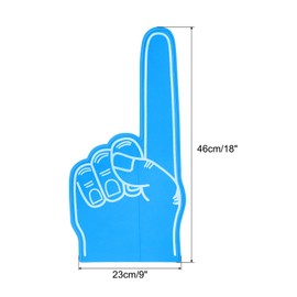 PATIKIL Giant Foam Finger 18 Inch, EVA Number 1 DIY Blank Foam Hand Cheerleading Vibrant Color for Celebration Pom Poms Sports Events Spirit Games Party, Blue