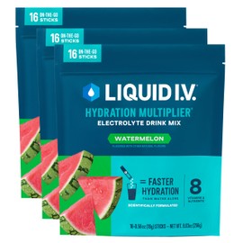 Liquid I.V. Liquid I.V.? Hydration Multiplier - Watermelon | Electrolyte Powder Drink Mix | 3 Pack (48 Servings)