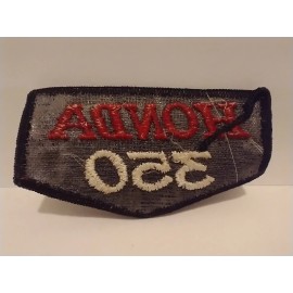 1970s vintage Honda Motorcycles patch embroidered 3.25”x2” red black white 350