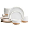Sweese 18 Pieces Porcelain Dinnerware Set, Modern Dish Set for
