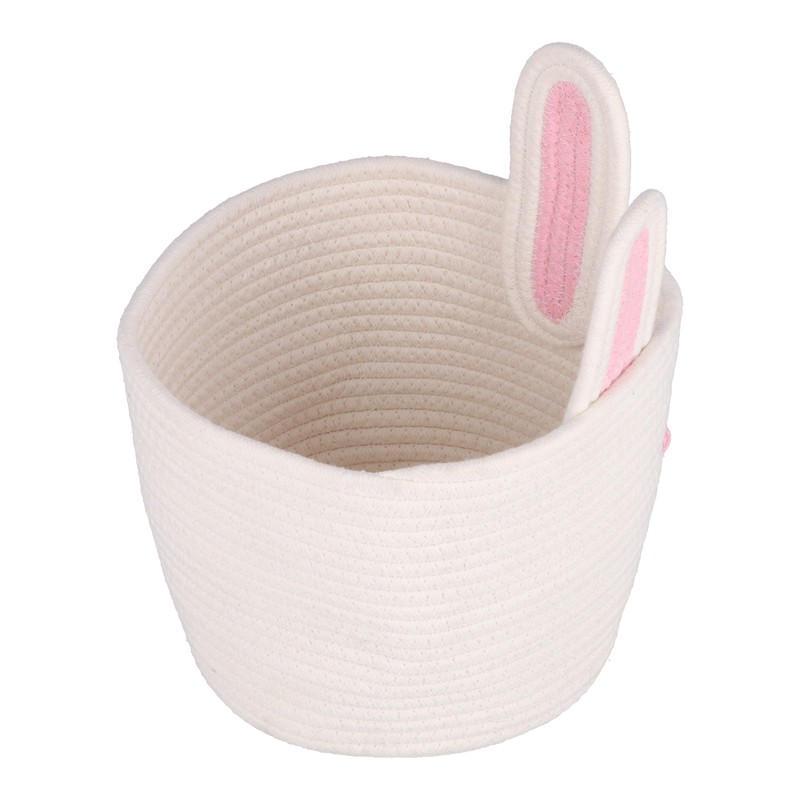 Storage Basket Rugged Lovely Small Bunny Attractive Decorative Home Furnishing