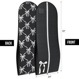 Your Bags 72" Tapered Long Dress Bags for Gowns - Wedding Dress Garment Bag for Dresses - Long Garment Bags for Hanging Clothes, Closet Storage, Hanging Garment Bags, Travel Bridal Dress Bag for Women