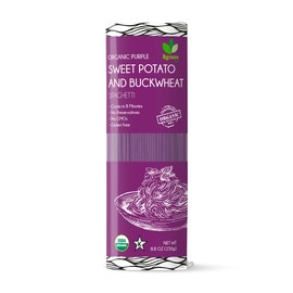 Big Green Organic Food- Organic Purple Yam + Buckwheat Spaghetti, Premium Ube, Gluten-Free, Vegan (I Pack)