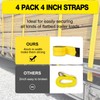 Autofonder Truck Straps Flat Hook 4" x 30' 4-Pack 16,200
