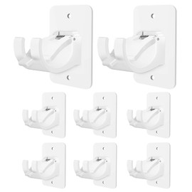 Somune 10 soportes autoadhesivos para barra de cortina ajustables, ganchos de cortina para baño, cocina, hogar, baño, hotel