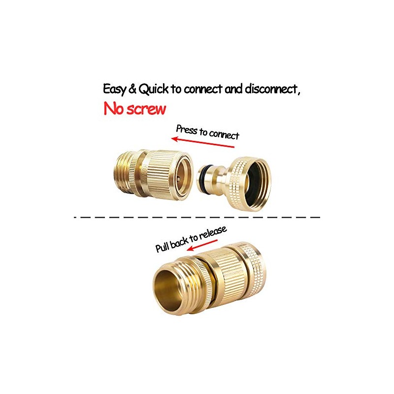 Durable Brass Quick Connect Garden Hose Fittings - 3/4 Inch