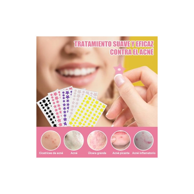 Parches para Acne, 600 PCS Parches para Granos de Estrella.