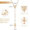 Women's Gold Virgin Mary Necklace - 14k Gold Plated Rosary