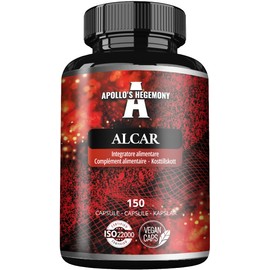 Acetyl L-Carnitine HCL 550 mg, ALCAR 150 Vegan Capsules, 5 Months Supply, High Strength Amino Acid Supplement, Supports Cognitive Functions & Energy Levels - by Apollo's Hegemony