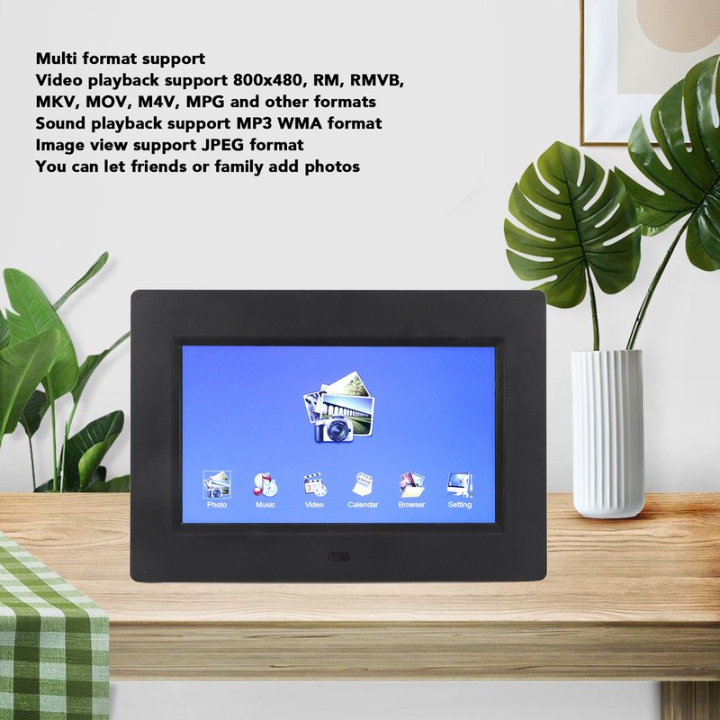 7 Inch Digital Picture Frame HD 800x480 Multifunction Electronic Photo