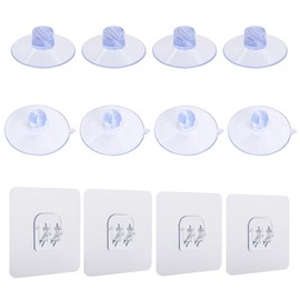 12-Pack of 3 Distinct Style Bathroom Shower Caddy Connectors with Heavy-Duty Clear Suction Cups - Compatible with Zenna Home, Simple Houseware, GeekDigg, Plumboss, and Splash Home
