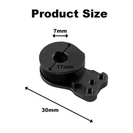Servo Saver, Aluminum 25t Adjustable Servo Saver, 3 Holes Adjustable Hi TorqueServo Horn, for 1/8 1/10 Remote Control Car Boat Helicopter (Black)