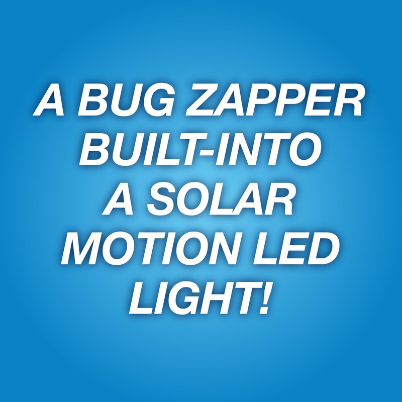 PIC 2-in-1 Solar Bug Zapper and Motion Sensor LED Light,