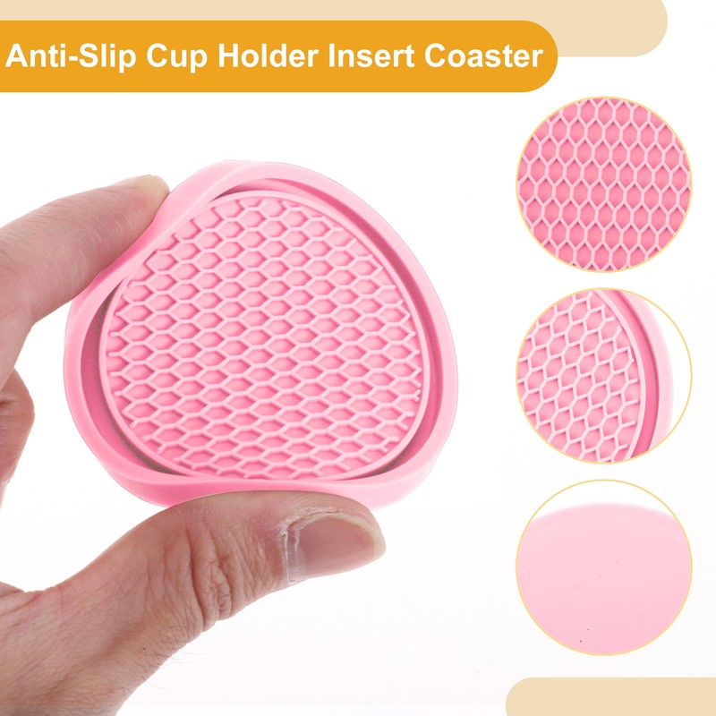 Partuto 4 Pcs 7cm Universal Car Cup Holder Coaster -
