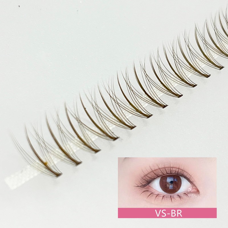 Kagonekodo Partial False Eyelashes (Brown, Base Bundle Type, 0.3 -