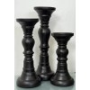 Home Decor Resin Pillar Candle Holders Set of 3 7.9",