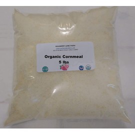 Cornmeal Yellow, 5 Pounds Whole Grain with Germ, USDA Certified Organic Non-GMO Bulk